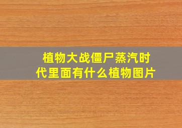 植物大战僵尸蒸汽时代里面有什么植物图片