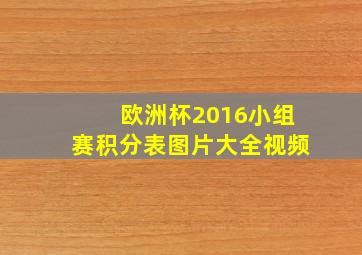 欧洲杯2016小组赛积分表图片大全视频