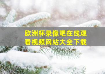 欧洲杯录像吧在线观看视频网站大全下载