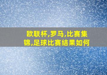 欧联杯,罗马,比赛集锦,足球比赛结果如何