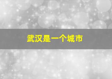 武汉是一个城市