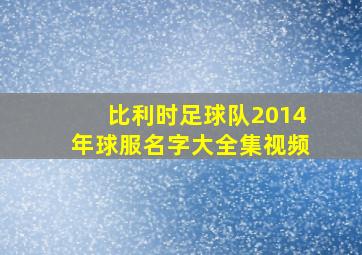 比利时足球队2014年球服名字大全集视频