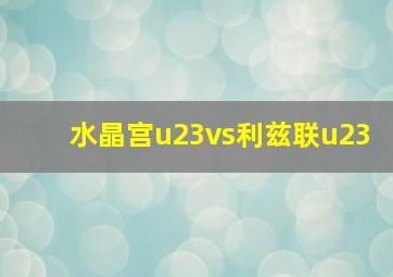 水晶宫u23vs利兹联u23