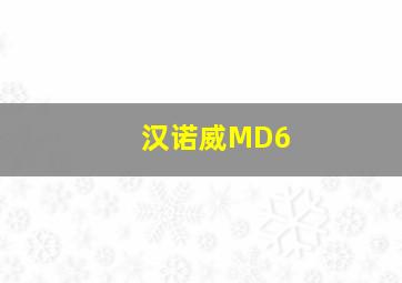 汉诺威MD6