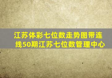 江苏体彩七位数走势图带连线50期江苏七位数管理中心