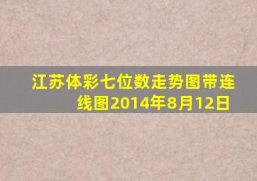 江苏体彩七位数走势图带连线图2014年8月12日