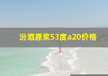 汾酒原浆53度a20价格