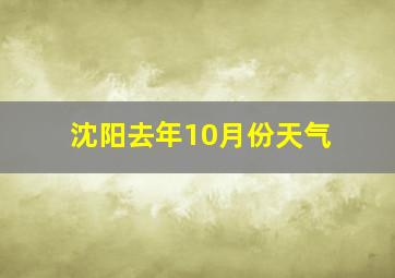 沈阳去年10月份天气