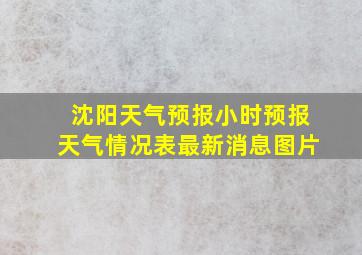 沈阳天气预报小时预报天气情况表最新消息图片