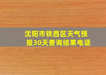 沈阳市铁西区天气预报30天查询结果电话