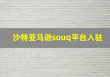 沙特亚马逊souq平台入驻