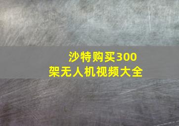 沙特购买300架无人机视频大全