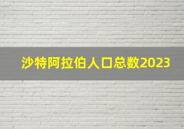 沙特阿拉伯人口总数2023