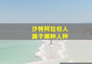 沙特阿拉伯人属于哪种人种