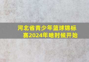 河北省青少年篮球锦标赛2024年啥时候开始