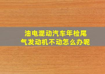 油电混动汽车年检尾气发动机不动怎么办呢