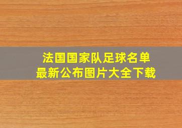 法国国家队足球名单最新公布图片大全下载