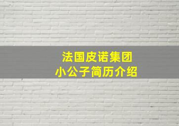 法国皮诺集团小公子简历介绍