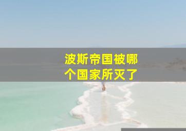 波斯帝国被哪个国家所灭了