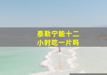 泰勒宁能十二小时吃一片吗