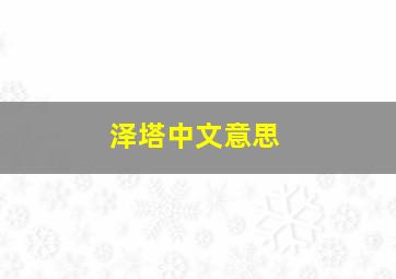 泽塔中文意思