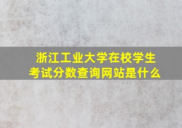 浙江工业大学在校学生考试分数查询网站是什么