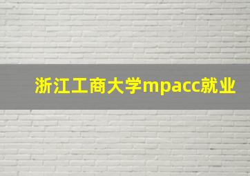 浙江工商大学mpacc就业