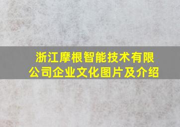 浙江摩根智能技术有限公司企业文化图片及介绍