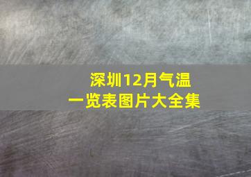 深圳12月气温一览表图片大全集