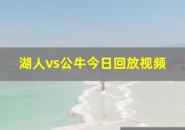 湖人vs公牛今日回放视频