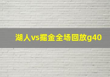 湖人vs掘金全场回放g40