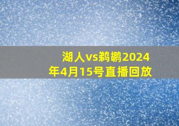 湖人vs鹈鹕2024年4月15号直播回放