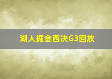 湖人掘金西决G3回放