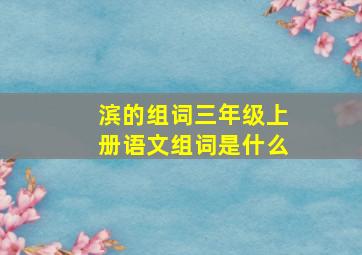 滨的组词三年级上册语文组词是什么