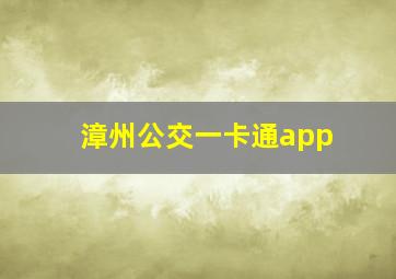 漳州公交一卡通app