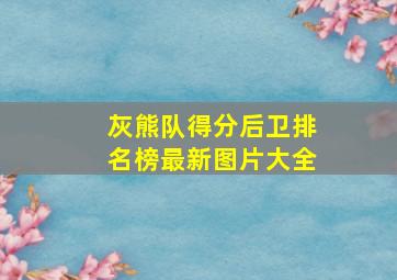 灰熊队得分后卫排名榜最新图片大全