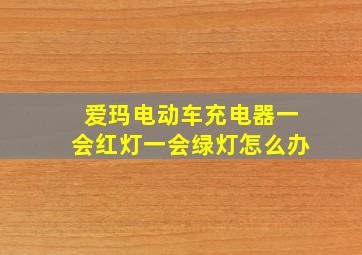 爱玛电动车充电器一会红灯一会绿灯怎么办