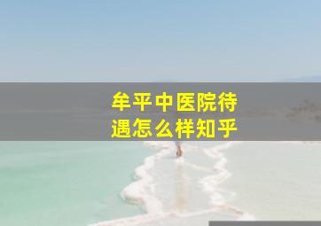 牟平中医院待遇怎么样知乎