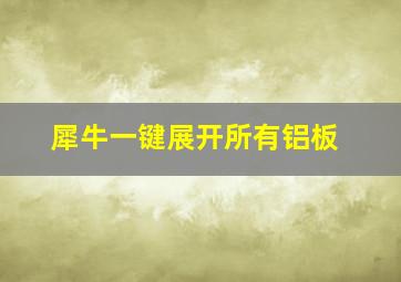 犀牛一键展开所有铝板