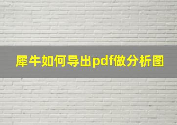 犀牛如何导出pdf做分析图