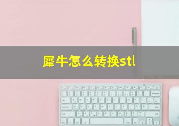 犀牛怎么转换stl