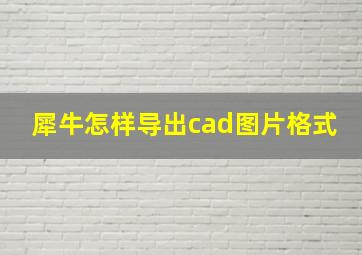 犀牛怎样导出cad图片格式