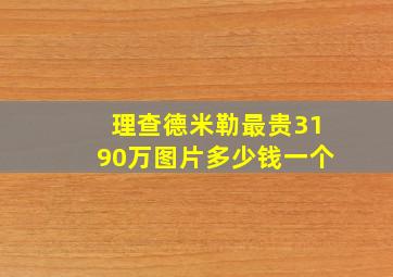 理查德米勒最贵3190万图片多少钱一个