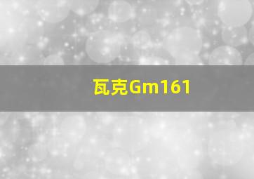 瓦克Gm161