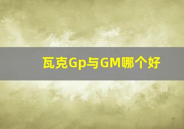 瓦克Gp与GM哪个好