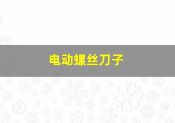 电动螺丝刀子