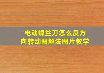 电动螺丝刀怎么反方向转动图解法图片教学