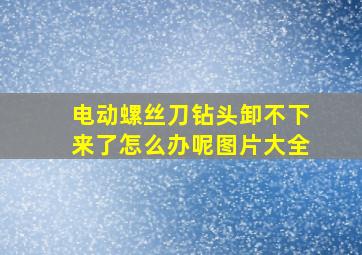 电动螺丝刀钻头卸不下来了怎么办呢图片大全