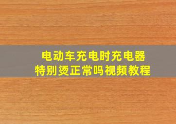 电动车充电时充电器特别烫正常吗视频教程