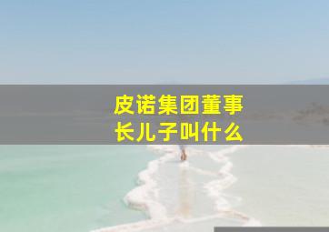 皮诺集团董事长儿子叫什么